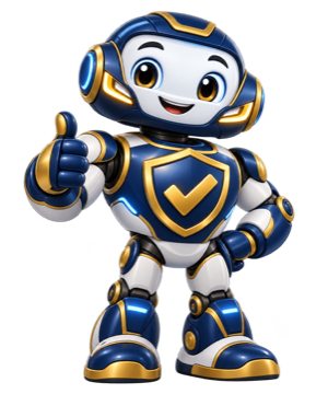 SCI mascot with a trust shield